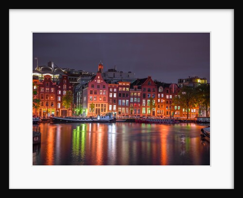Amsterdam canal at night by Assaf Frank
